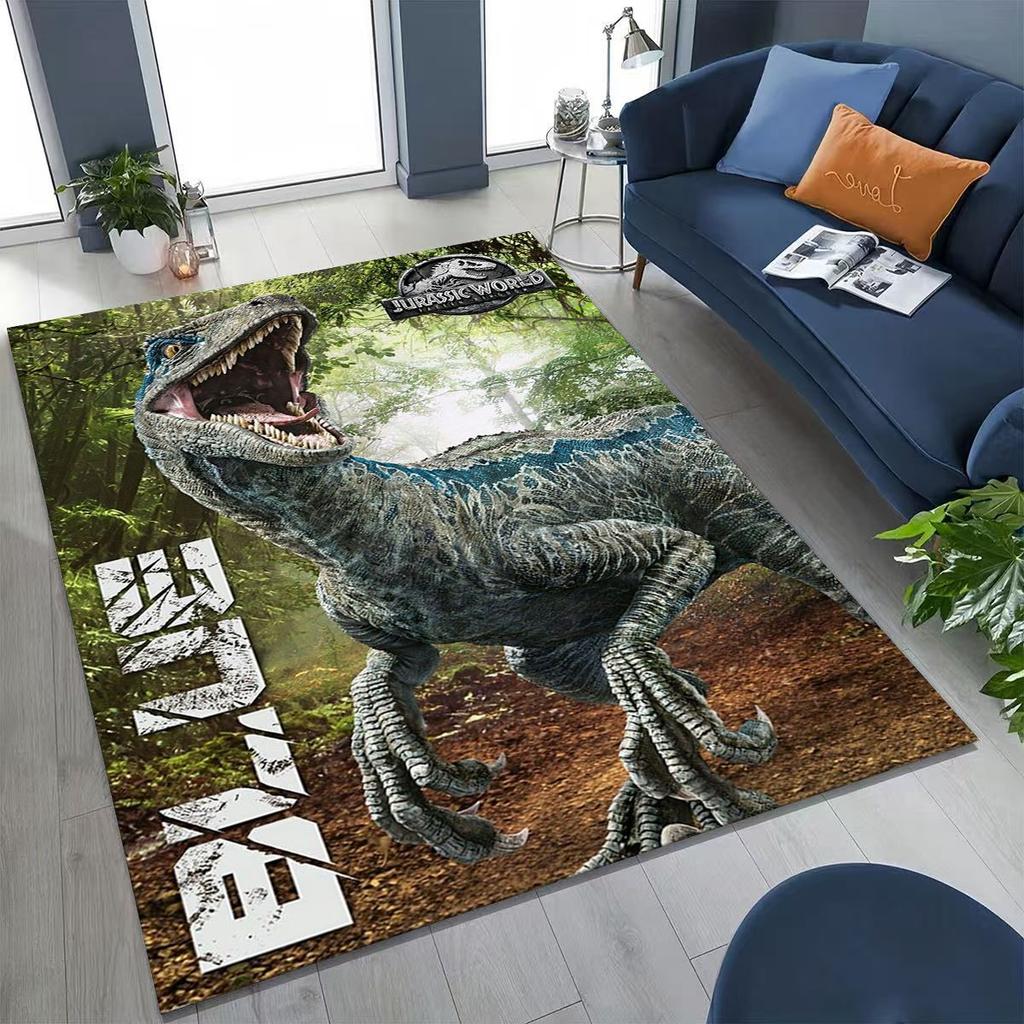 Classic Jurassic Park Dinosaur Movie Tyrannosaurus Rex Rug for Bedroom Living Room Sofa Home Doormat Decor,Non-slip Floor Mat