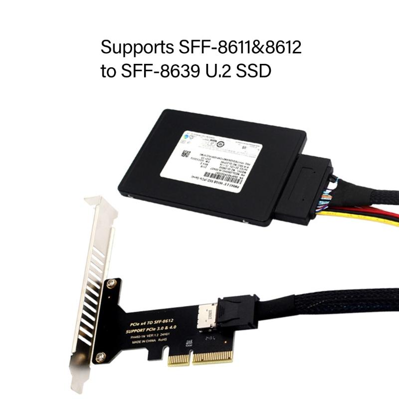Multifunction PCIe Expansion Adapter Card Pcie To SFF8611 SFF8612 Hard Disk Converter For Storage Device
