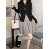 Autumn/Winter Women's Knitted Skirt High Waist A-line Skirt Half Body Skirt Women's Bag Hips