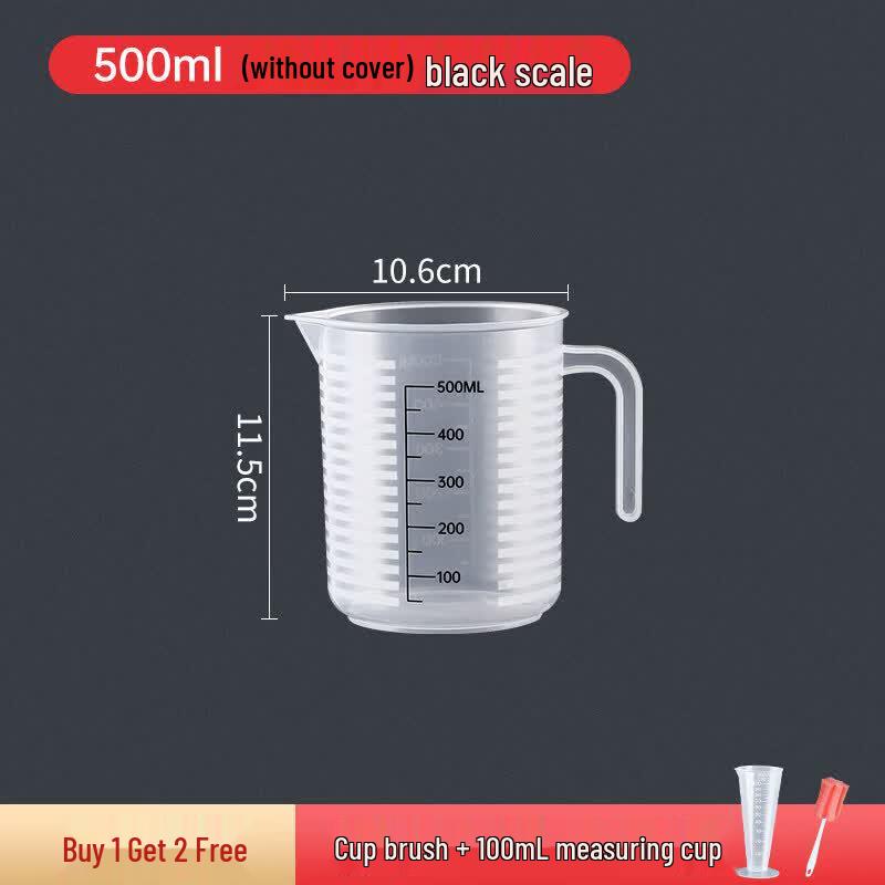 ZISIZ Food-Grade Plastic Measuring Pitcher with Scale