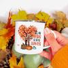 Fall for Jesus He Never Leaves Print Enamel Mugs Coffee Cups Autumn Thanksgiving Party Juice Mug Dessert Cocoa Handle Cup Gifts