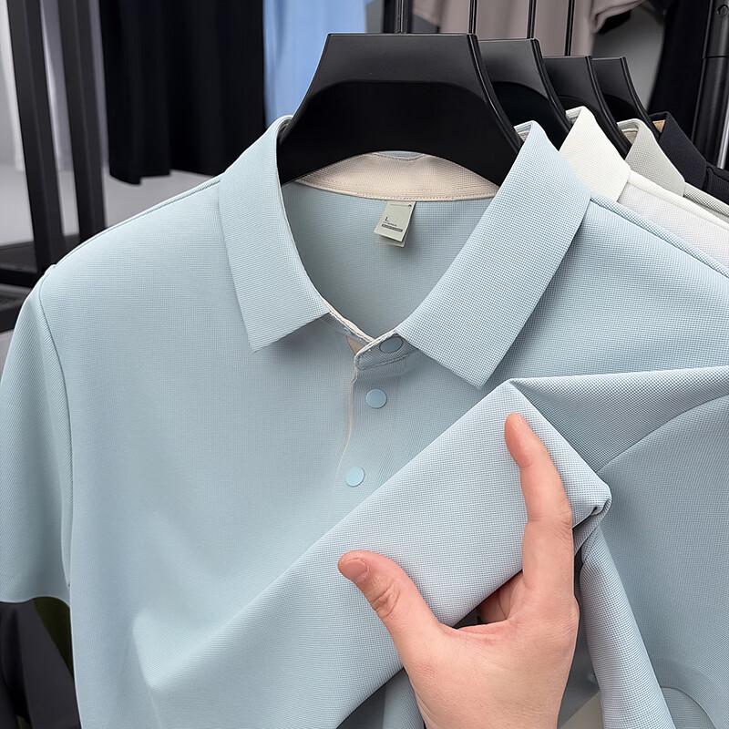 Yiliteng Men s Short Sleeve Business Polo Shirt 170/M