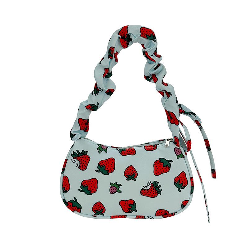 1Pcs Cute Flower Bow Print Canvas Shoulder Bags New Korean Girl Handbags Outdoor Travel Women Keys Phone Messenger Bag