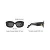 Loewe Geometric Pattern Logo Acetate Frame Irregular Sunglasses Women Sunglasses Black LW40114F01A