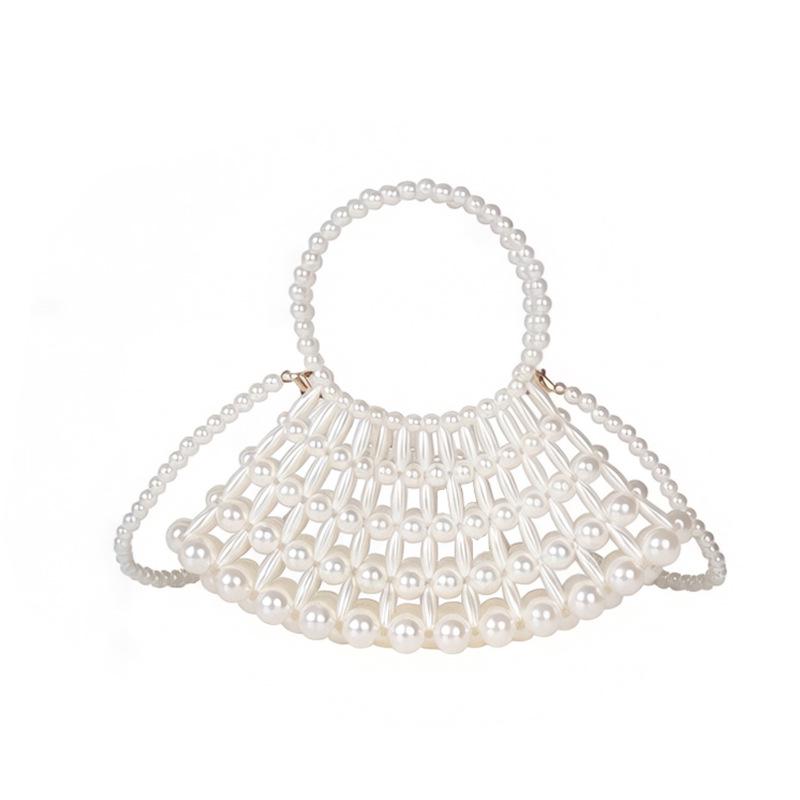 Summer 2026 Pearl Beaded Hollow Mini Crossbody Handbag for Women