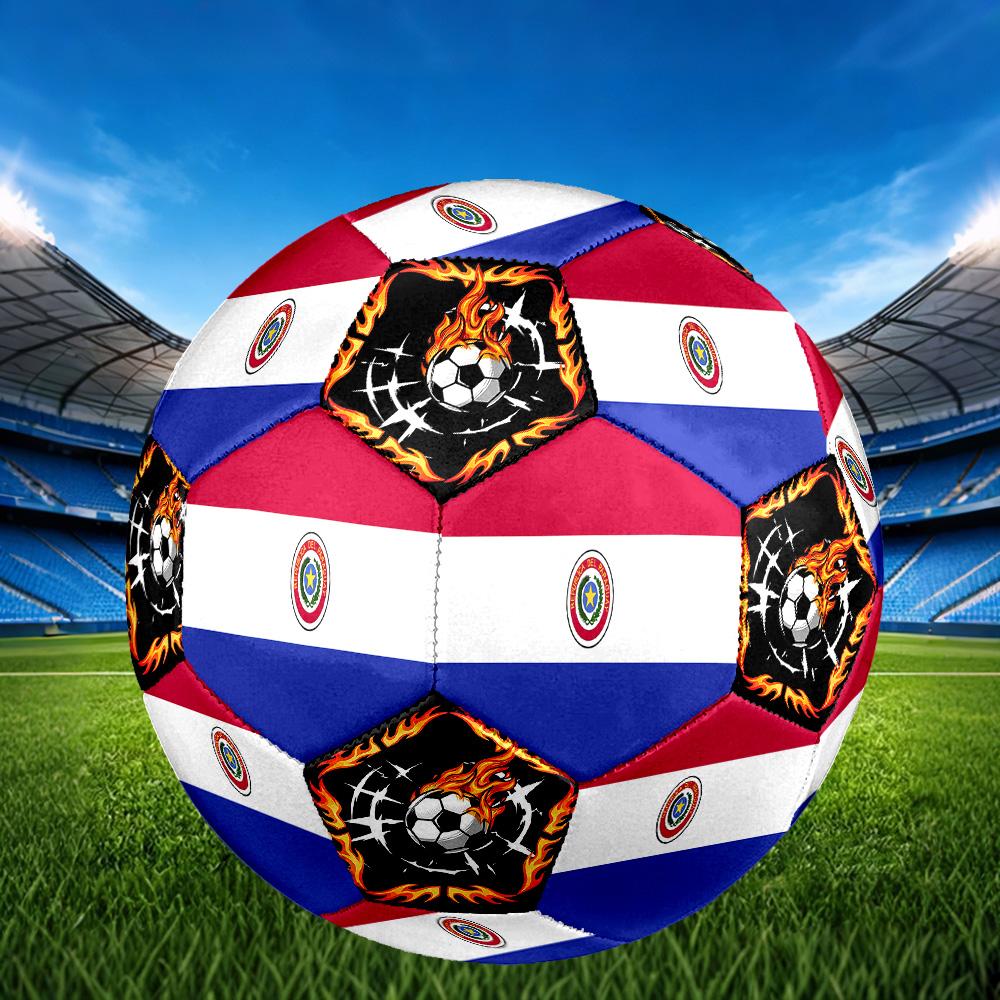 1 pz Paraguay Tema Sportivo Taglia 5 Pallone da Calcio Professionale Partita Allenamento Calcio Sportivo Indoor & Outdoor Pallone Leggero Resistente c6619
