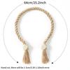 2Pcs Magnetic Wooden Tassel Window Curtain Curtain Holdbacks Bathroom Shower Curtain Accessories Home Decor Curtain Buckles