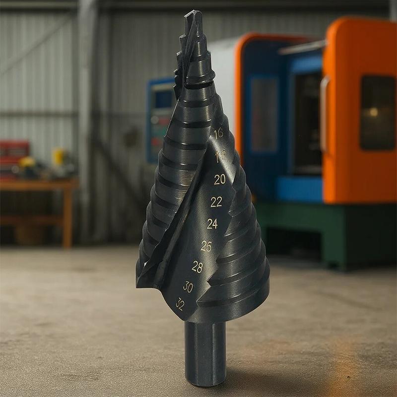 1pcs 4-32mm Spiral Cone Bit Triangle Shank Metal Wood Drilling Reamer High Speed Steel DIY Tool HSS Cobalt Step Drill Bit