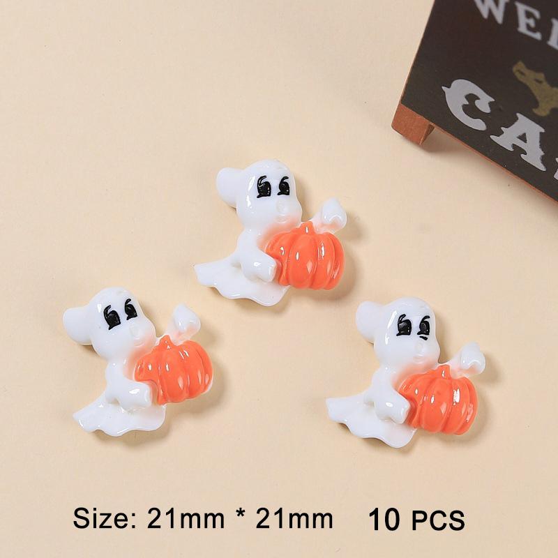 

10 шт. Хэллоуин Смола Тыква Привидение Мини Плоские Подвески Аксессуары Для DIY Заколка для волос Чехол для телефона Поделки Украшение Подарок