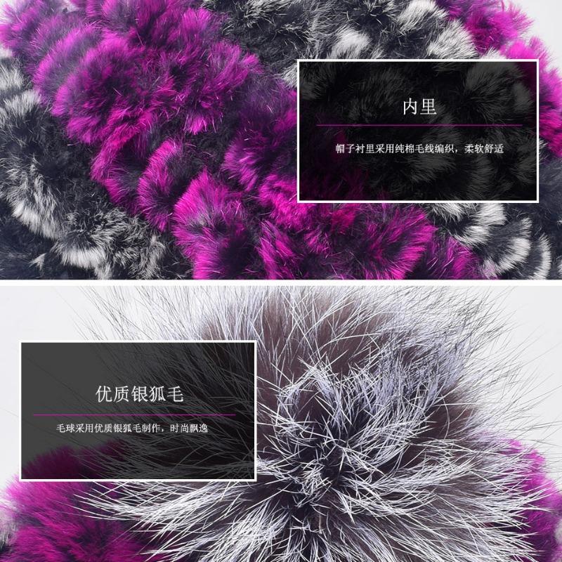 Old Man In Fur Rex Rabbit Hair Hat Ladies Autumn and Winter Mom Old Woman Warm Fox Hair Grandma Top Hat