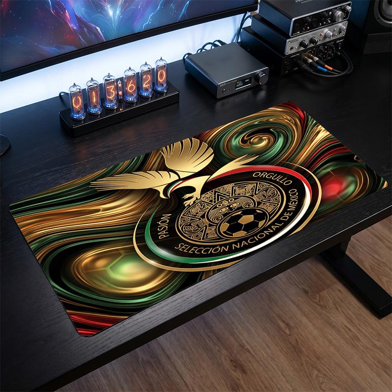 Mexico footbal Crest Mouse Pad, Extended Non Slip Rubber Desk Mat for Gaming Office Laptop Fan Gift
