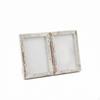 Double Photo Frame Wooden Picture Tabletop for Parents, Pet Owners, Nursery, Desk