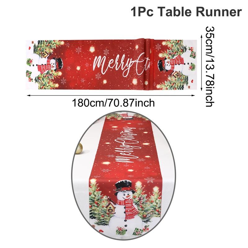 Santa Claus Christmas Table Runner Christmas Decorations For Home 2026 Xmas Table Flag Navidad Noel Gifts New Year Tablecloth