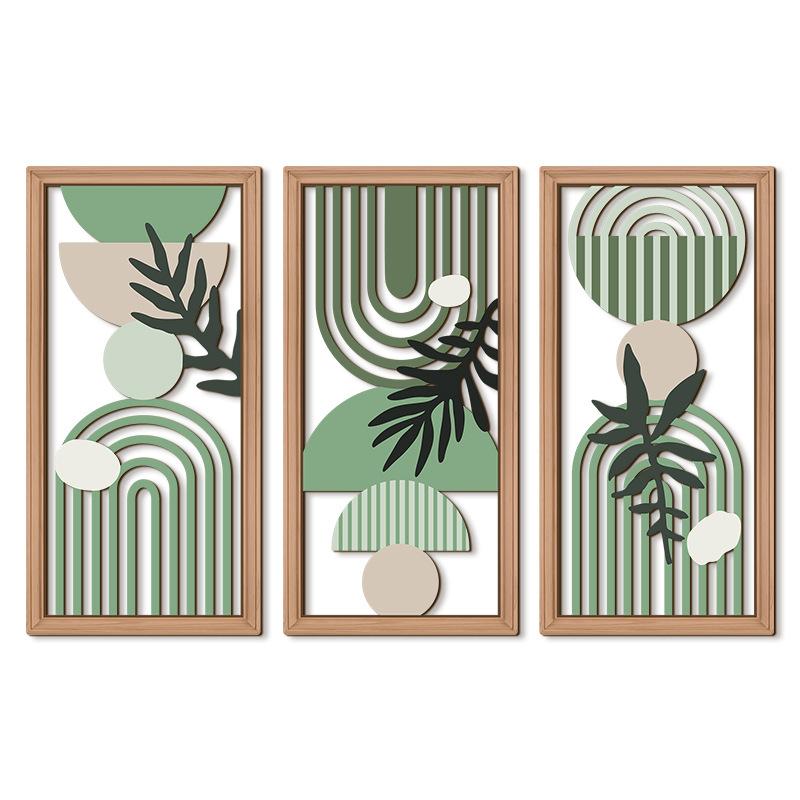 3 Stück 40cmX20cm Boho-Stil Hohlholz Retro Rustikal Blattmuster Wandbehang Kunst Wohnzimmer Schlafzimmer Wandbehang Heimdekoration