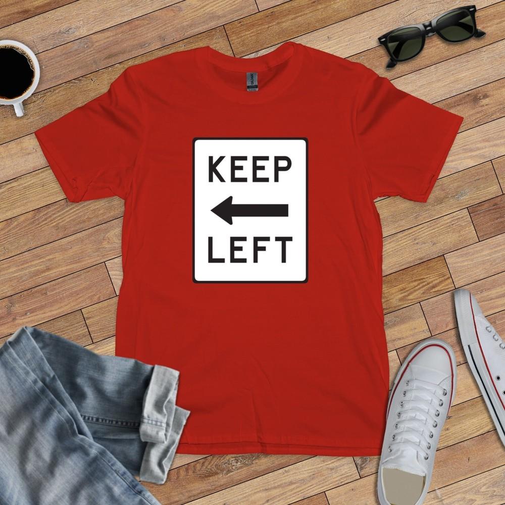 KEEP LEFT T-SHIRT (Election Labour Socialism Tories Politics Boris Cycling Bike) Unisex T-Shirt XL
