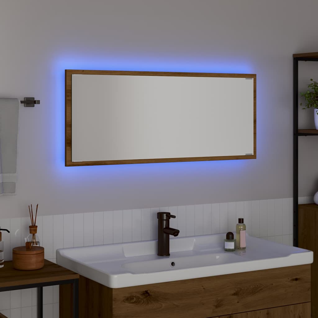 Mirror Artisan Oak 90 x 8.5 x 37 cm Particleboard