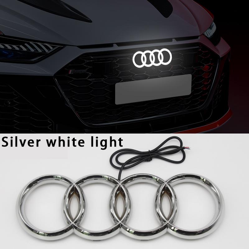 LED-Logo-Leuchte 249 273 285mm Kühlergrill Vorne Statisch Weißes Licht Wasserdicht Für Audi A3 A4 A5 A6 A7 A8 S3 S4 S5 S6 S7 TT Auto Stil