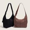 South Korean Niche Design Soft Dumpling Bag Women's Suede Retro Commuting Shoulder Cross-slung Tote
