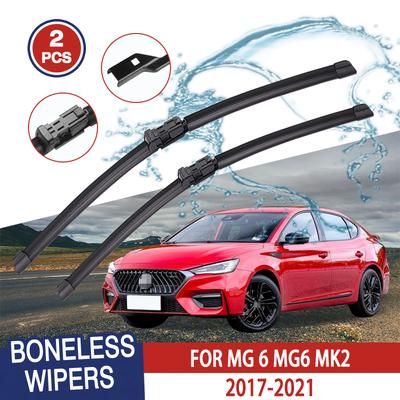 Escobillas de limpiaparabrisas para MG 6 MG6 MK2 2017-2021 Limpiaparabrisas delantero Ventana limpiaparabrisas Piezas de automóvil Cepillos de lluvia para automóvil 24'' + 18''