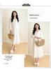 Spring 2026 Korean Maternity Fashion: Simple, Loose-Fit, Embroidered Long-Sleeve Dress, Plus Size