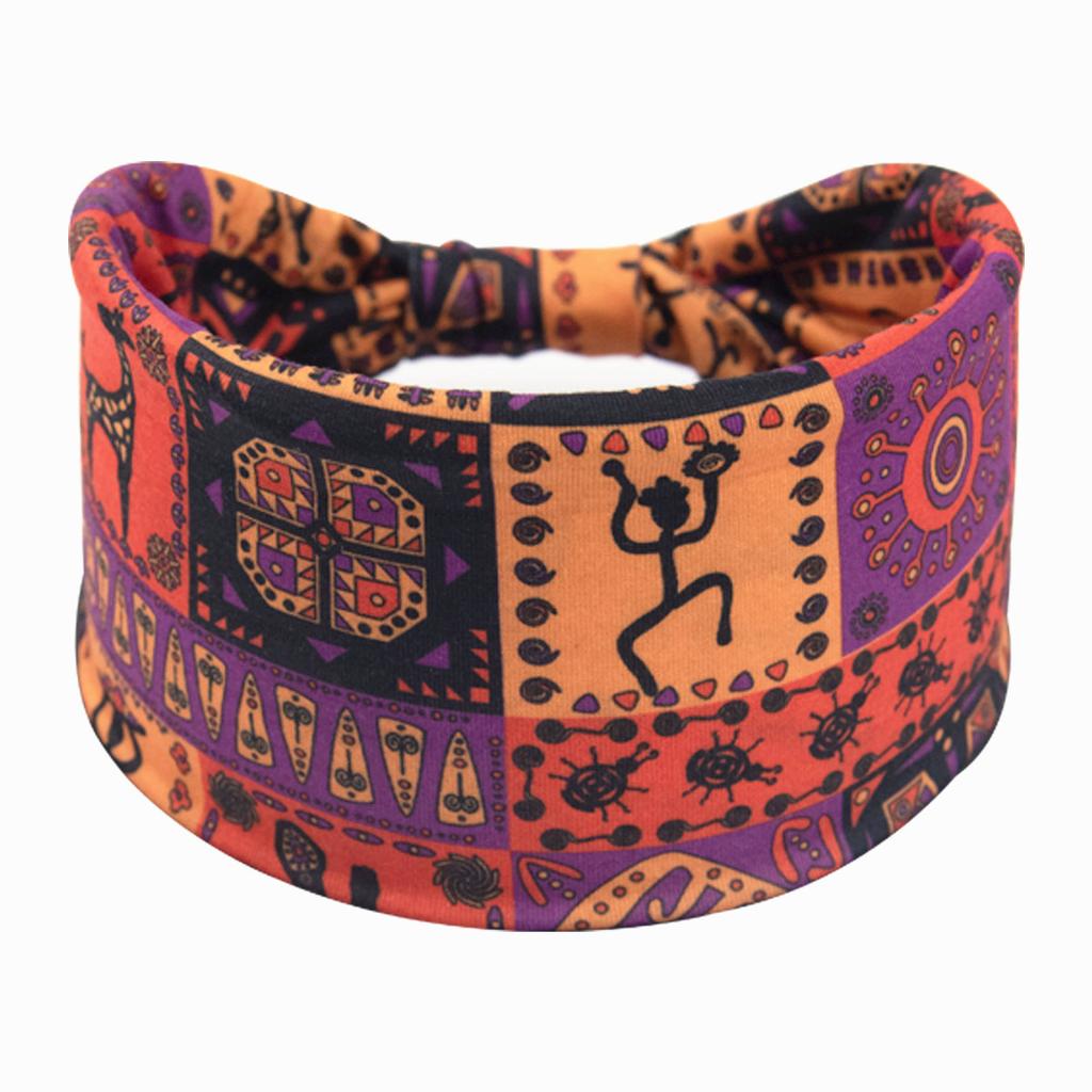 Bohemian Cashew Yoga Übung Stirnband Anti Schweiß und Feuchtigkeit Absorbieren Elastische Baumwolle Stirnband Knoten Stirnband