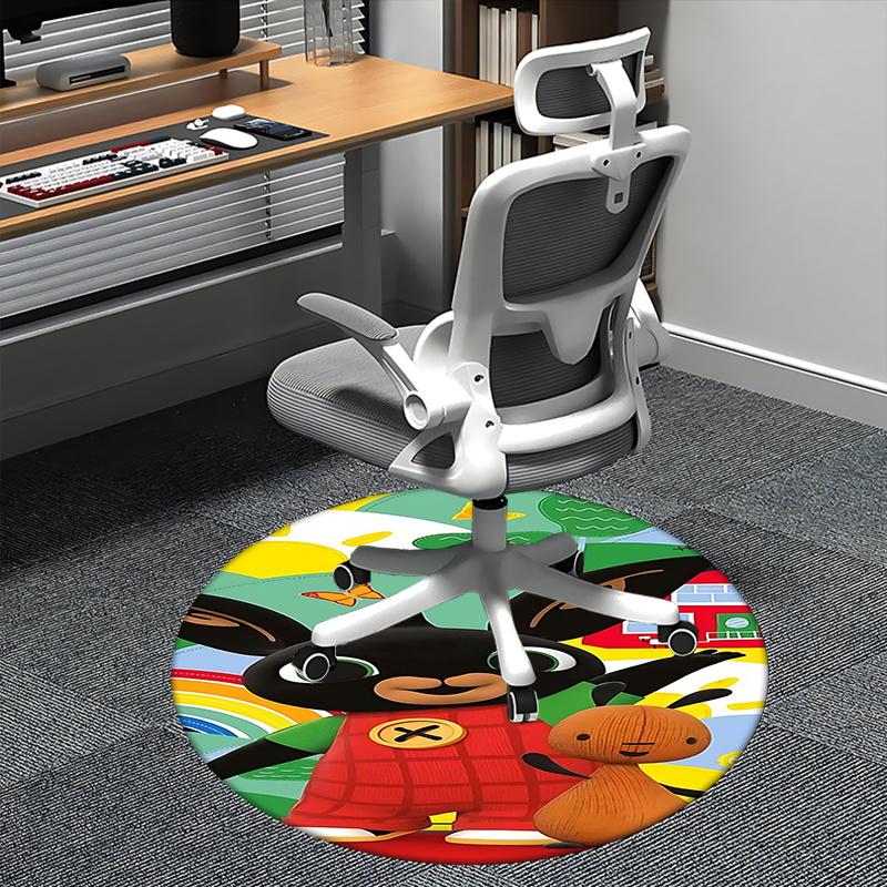 Bing Rabbit, Chair mat Round Rug Office carpet, Machine Washable, Non slip, Suitable for Living Rooms, Bedrooms