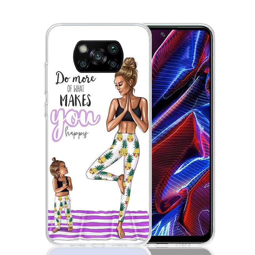 

Mom Baby Girls Case Phone Cover for Xiaomi Redmi Note 10 9 9S 8 8T 7 5 Pro Mi 12T 11T 10T 9T 12 11 Lite A3 A2 Trend Fundas Mi 11 Redmi Note 10 5G
