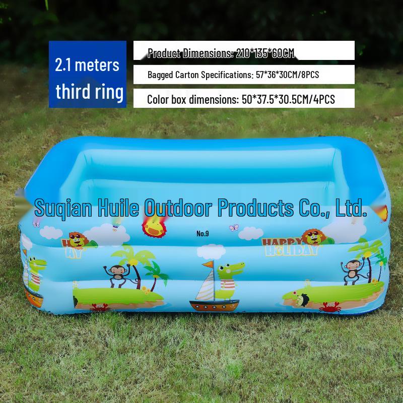 Inflatable PVC Swimming Pool for Kids and Adults - Foldable, Waterproof Outdoor Play