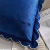 1PC Case Soft Accent Cozy Sham Elegant Cushion Cover Ruffled Pillow Solid Scalloped Edge Multiple colors