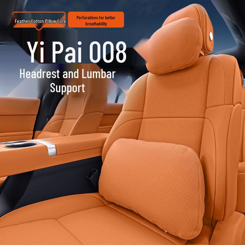 Yipai 008 Headrest & Lumbar Support Pillow Set for Car Interior