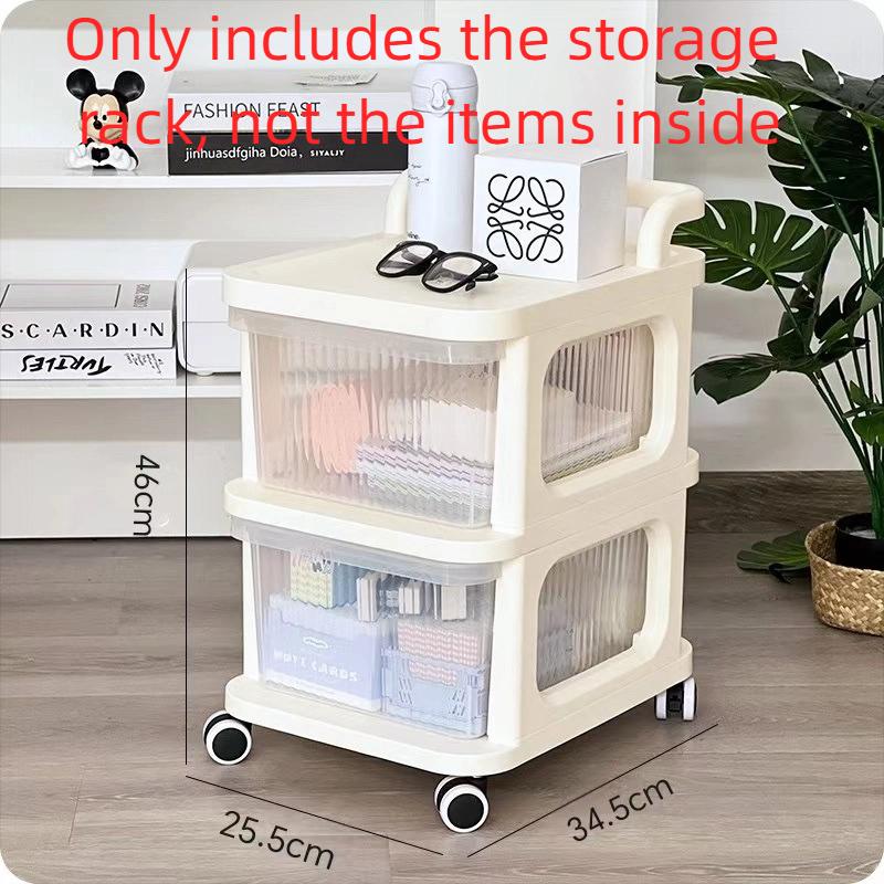 

Acrylic Shopping Cart Shelf Stand Floor Standing Bathroom Gap Frame Home Living Room Snack Storage Rack Modern Minimalism