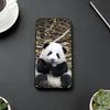 Cute F-Fubao Animal P-Panda Phone Case Black Silicone Soft For Samsung S25,S24,S21,S22,S23,S30,Ultra,S20,Plus,Fe,Lite