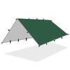 Outdoor Multifunctional Rainproof Sunshade Canopy with 19 Hanging Points and Black Glue Silver Coating for Camping