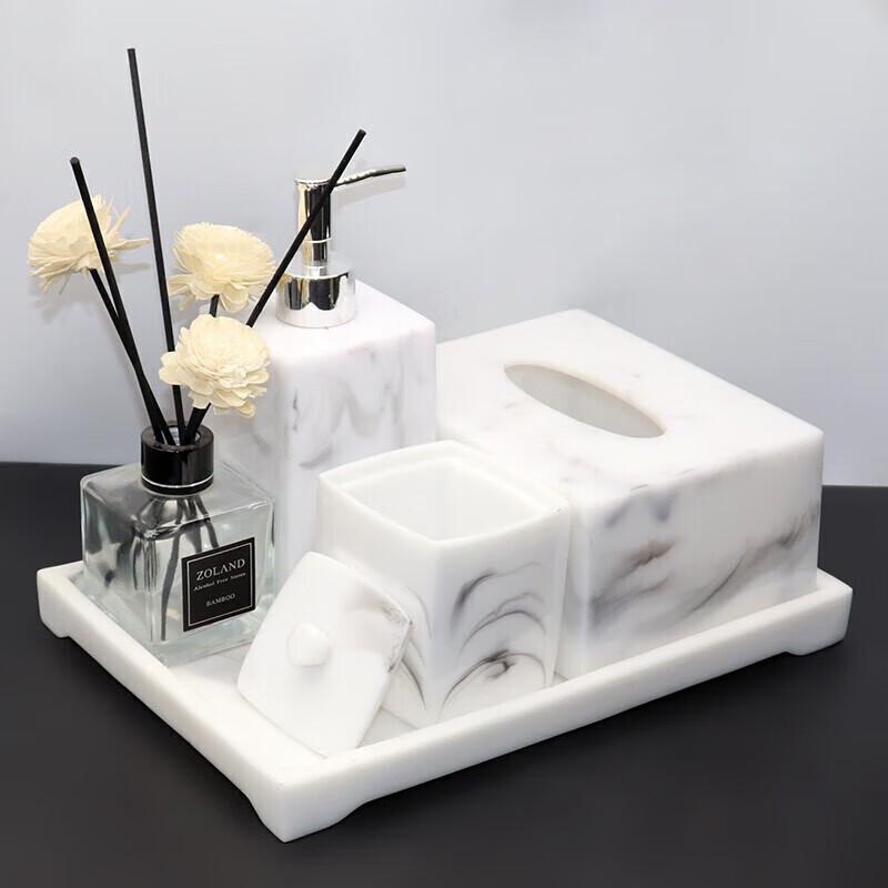 

Lu Si 5-Piece Bathroom Vanity Set with Tissue Box & Dispensers