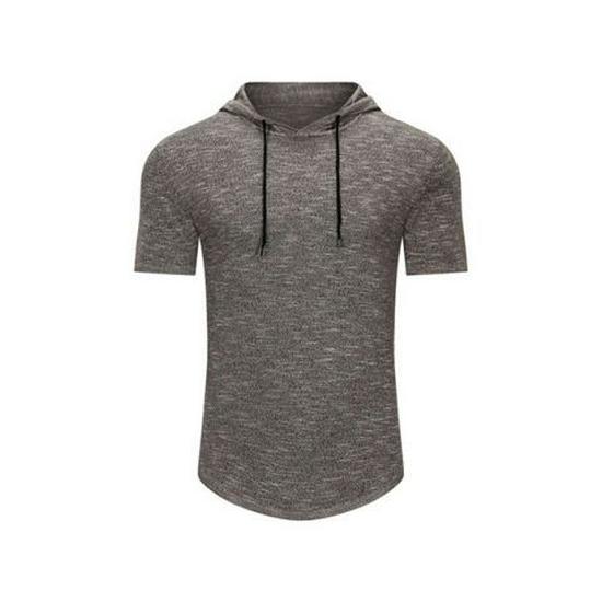 Men s 2022 Short Sleeve Hooded Camouflage Knit Sweater Cardigan M