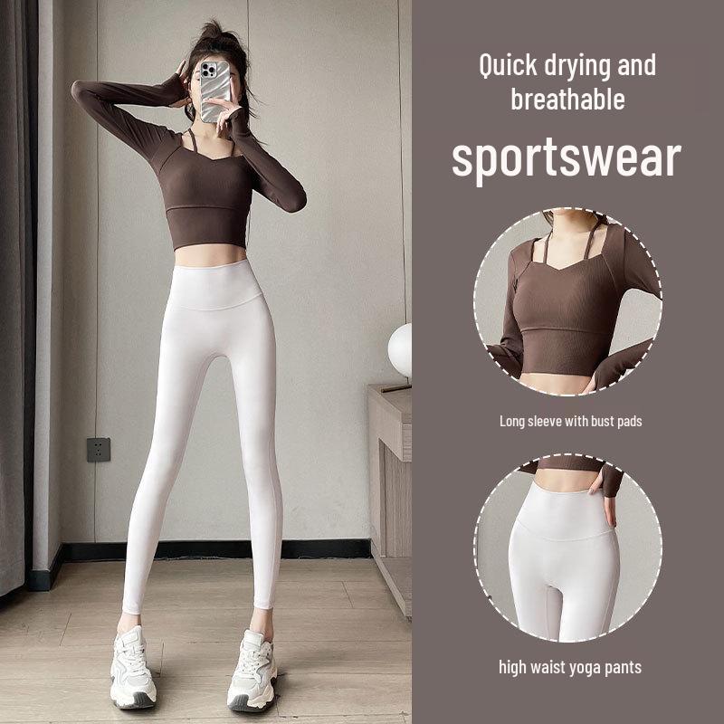 

Women s Summer Yoga Suit Set: Padded Sports Top & Pilates Pants L (Chest and Waist Reference)