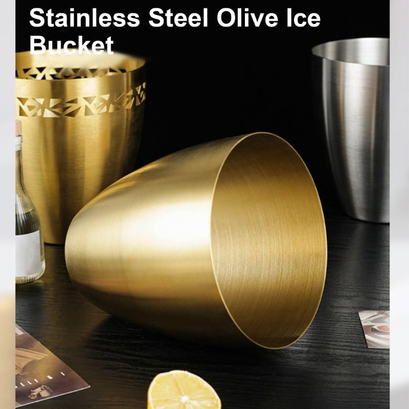 Ice Storage Buckets Stainless Steel Beach Parties Accessories Stainless Steel Texture Suitable for Indoor Celebration