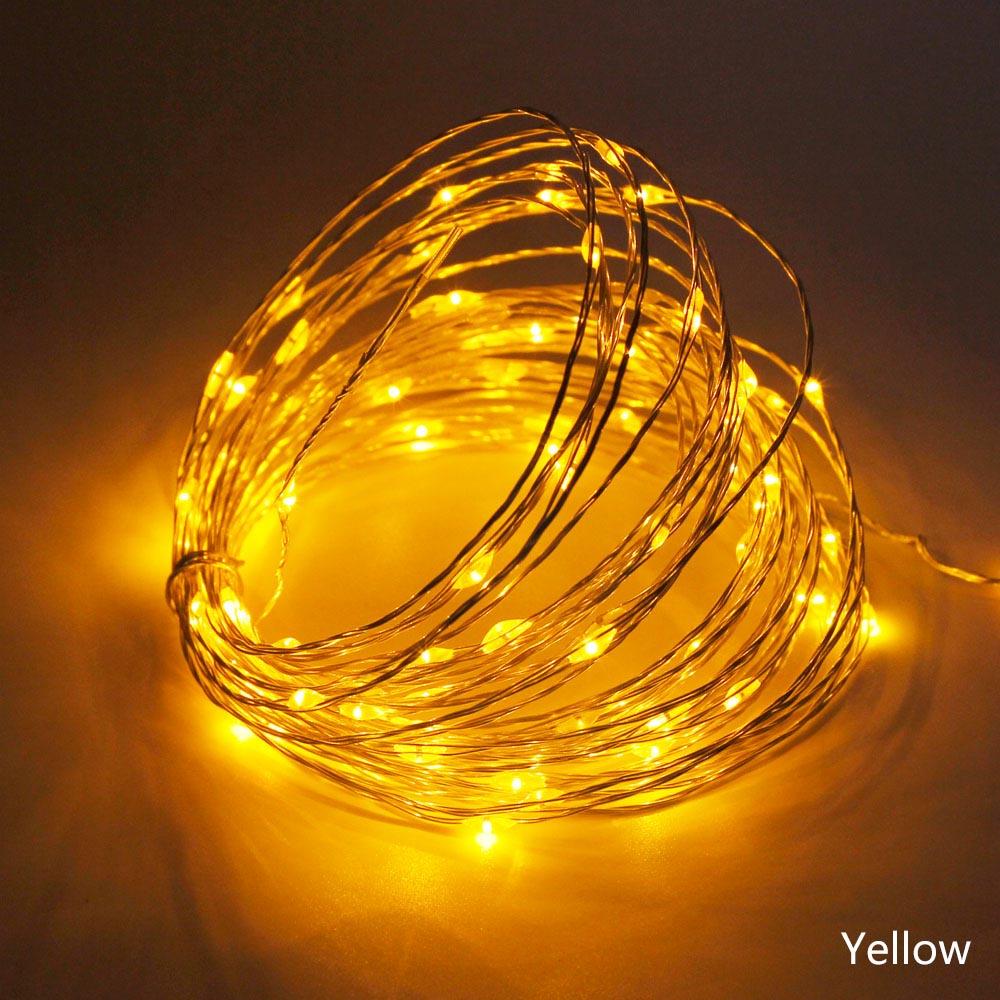 1pcs USB Powered LED String Lights 5M 50leds / 10M 100leds Silver Wire Fairy Garland for New Year Wedding Christmas Holiday Gift
