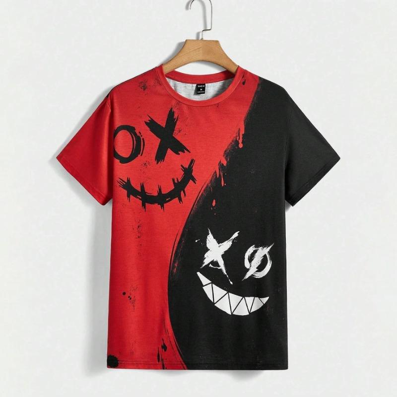 T-shirt Street Fashion da Uomo Manica Corta Stampa Hip Hop Maglietta Uomo Bello Maglione Uomo Abbigliamento Oversize 2024