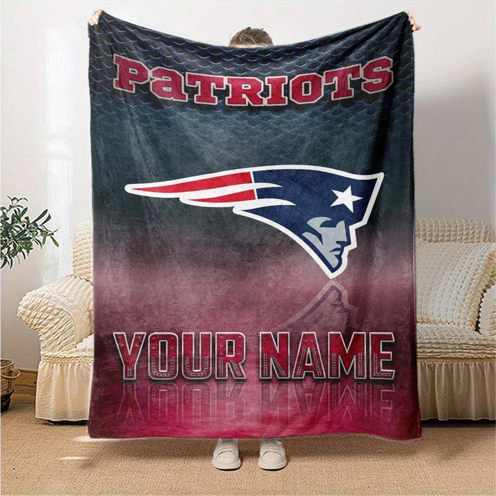 Name Individuell New England Patriots Druck Flanelldecke Hohe Qualität Warm Bequem Decke für Alle Jahreszeiten Perfekt für Geschenke Heimdekoration