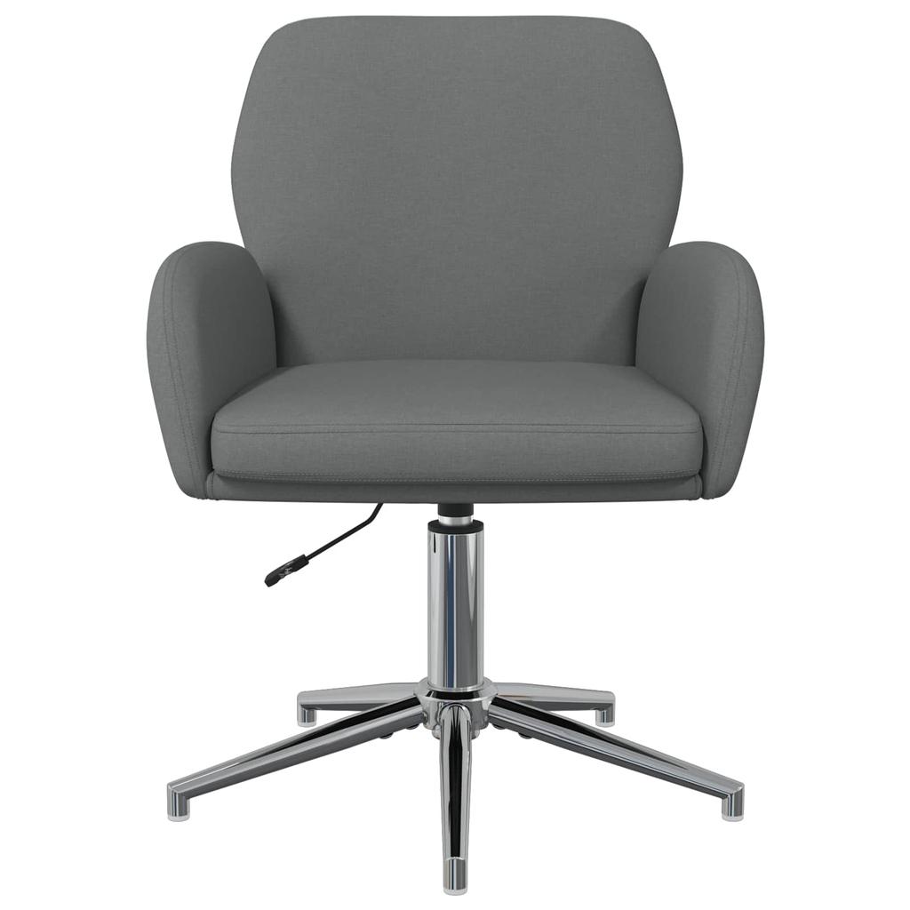 Swivel Chair 54 X 58 X 90 Cm Dark Gray Fabric