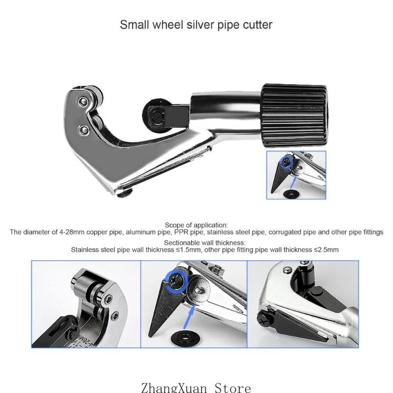 Metal Roller Tube Cutter Bearing Scissor- Pipe Cutter For Coppers Aluminum StainlessSteel Tube Plumbing Cutting 3XUF