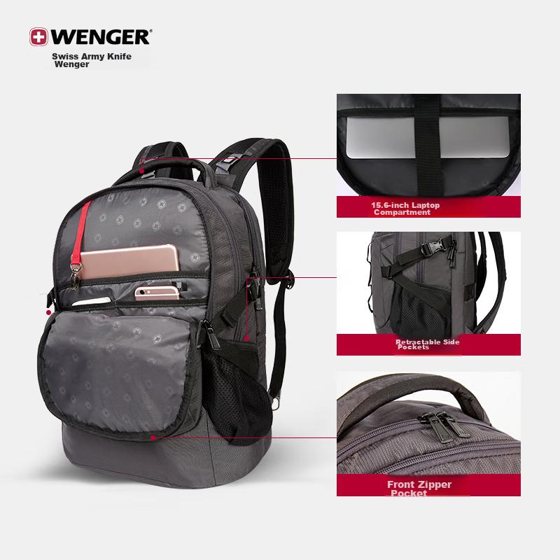 WENGER 15.6-Inch Laptop Backpack, Sports Rucksack, Large Capacity School Bag for Men And Women, Travel Backpack