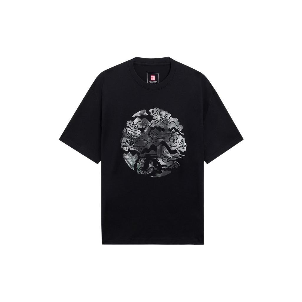 Li-Ning Love Nature Graphic T-shirt  Black  Men s AHSS167-4 L