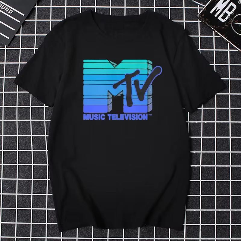 Tricou Retro Bărbați Femei Vintage Rock Hip Hop Tv Vară Mtv Music Television Grafic Top Streetwear Supradimensionat Larg Casual