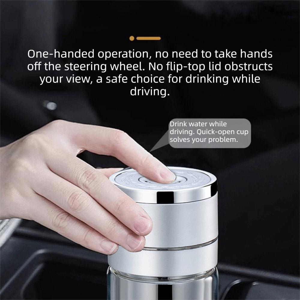 Borosilikatglas Te Vattenkopp Dubbel Anti-skållning Infuser Tumlare Drickflaska Vandring