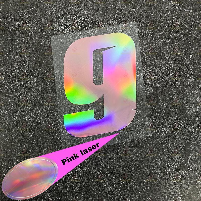 

1pc Laser Pink Motorcycle Number Sticker Waterproof for Motorcycle Fairing Helmet Fuel Tank Car Window Universal Vinyl Decals High 5cm