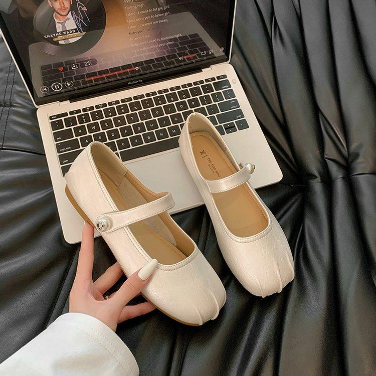 Pantofi simpli Mary Jane retro franțuzești pentru femei 2025 nou vară versatili cu talpă plată cu fustă talpă moale pantofi beanie