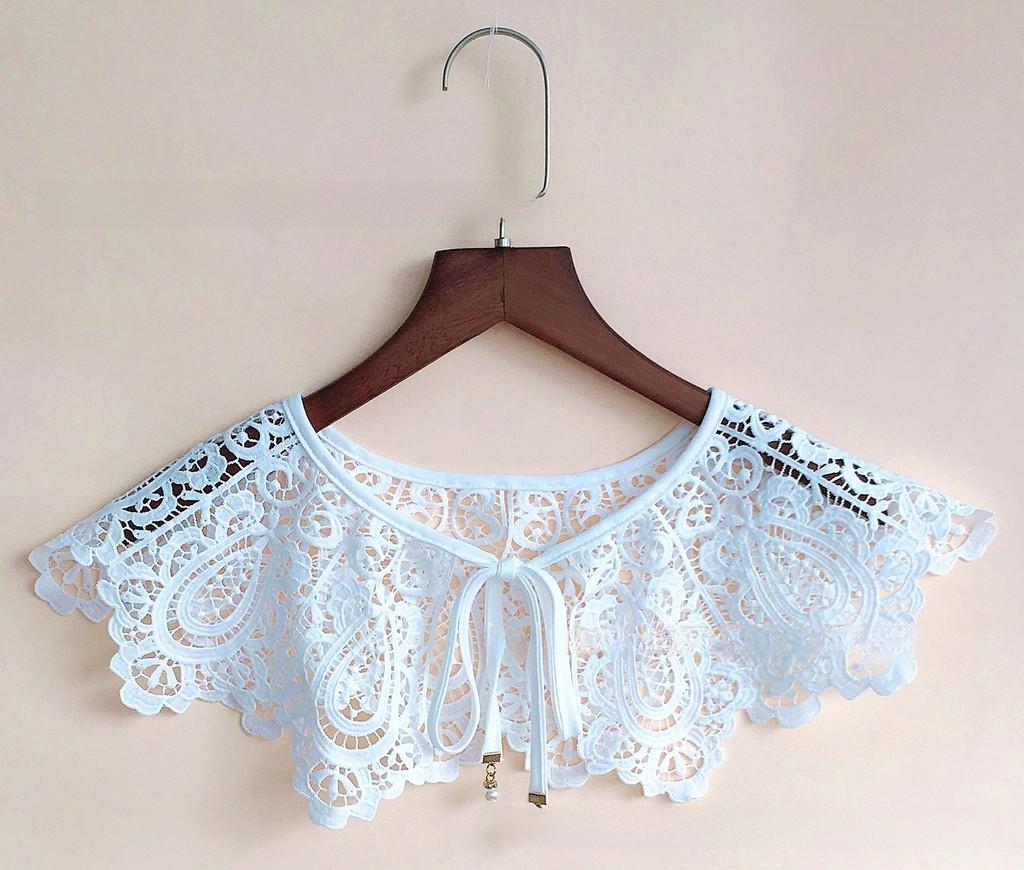 Hanfu Cloud Shoulder Embellishments With Flower Lace For Women Fashion Accessories