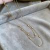Vintage Gold Silver Color Double Layered Long Stacking Choker Temperament Chain Necklace For Women Fashion Trendy New Jewelry